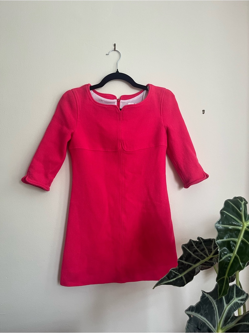 Courreges Hot Pink Sheath Dress - Women’s Classic Short Sleeve